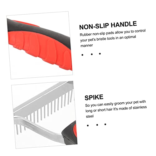 Healifty Durable Horse Fur Cleaning Comb with Rubber and Materials Resistant Grooming Rake and Livestock Stable Design for Shedding and Dirt Removal