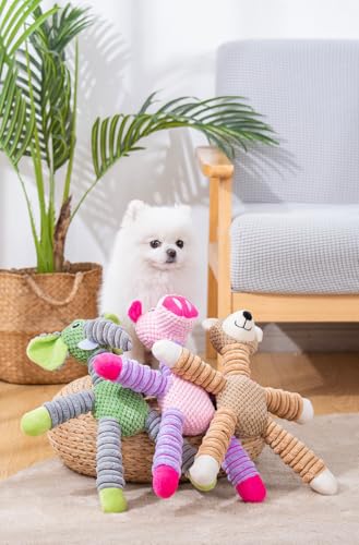 2026 Upgraded Dog Toys for Aggressive Chewers,Squeaker Inside Interactive Chew Toy with Hypoallergenic Filling | Oeko-TEX Certified Boredom Buster & Cuddle Companion(7.9 * 14.9in) (Brown Bear) - color: Brown Bear