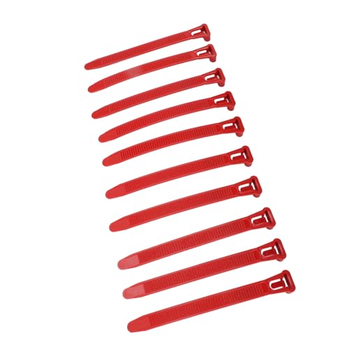 ZJchao Chicken Leg Bands, Adjustable Plastic Poultry Identification Leg Rings with Clear Colorfast Number Engraving for Duck Goose Chicken (Red) - color: Red