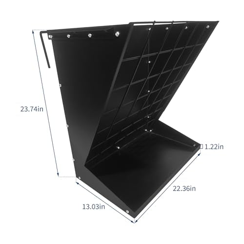 2-in-1 Heavy Duty Galvanized Steel Hay & Grain Feeder Rack for Goats, Sheep, Horses, Livestock – Wall Mount, Adjustable Distance, Easy Assembly, Black - color: black