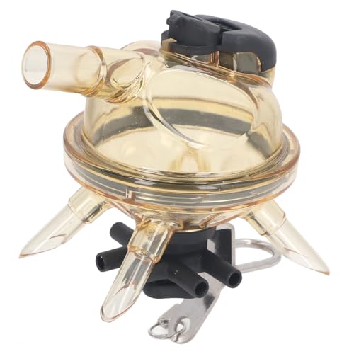 Stainless Steel Milking Claw with Transparent PSU Cover 380CC Milk Collector 17mm Milk Tube Port with Air Valve for Cow Milking Machine Replacement Parts Dairy Farm Use