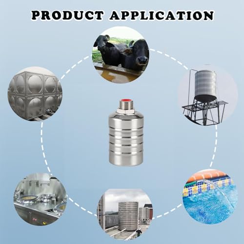 Float Valve,1/2 Water Float Valve,304 Stainless Steel Fully Automatic Water Level Controller for Water Tank,Pool, Livestock Troughs. - size: 1/2 Float Valve-1/2