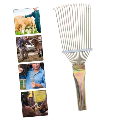 UKCOCO 2pcs Horse Grooming Comb Horsehair Wool Combs Rake for Horse Cattle Livestock Hair Removal