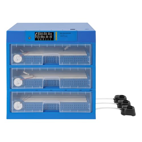 Digital Incubator with LED Display, 192 Egg Capacity Automatic Poultry Hatcher Machine-Automatic Turning & Humidity Control for Hatching Chicken Duck Quail Eggs.
