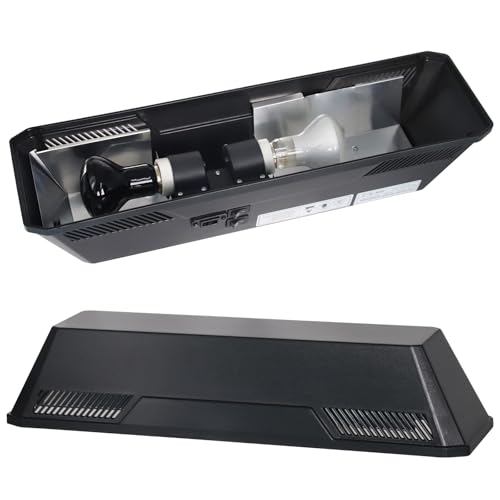 Dual Reptile Light Fixture Reptile Heat Lamp Fixture with Separate Switches Fit,150W Max - E26 Socket for Heat & UVB Lamps, Heat Bulb for Reptile Glass Terrariums