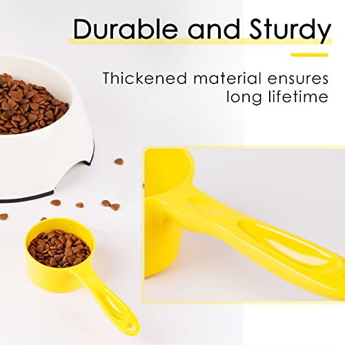 SUPERDESIGN 1 Cup Dog Food Scoop for Container Melamine Measuring Scoop for Dogs Cats Birds and Rabbits Pet Food Feeding Scoop Dishwasher Safe - Yellow - color: Yellow - 1 Cup