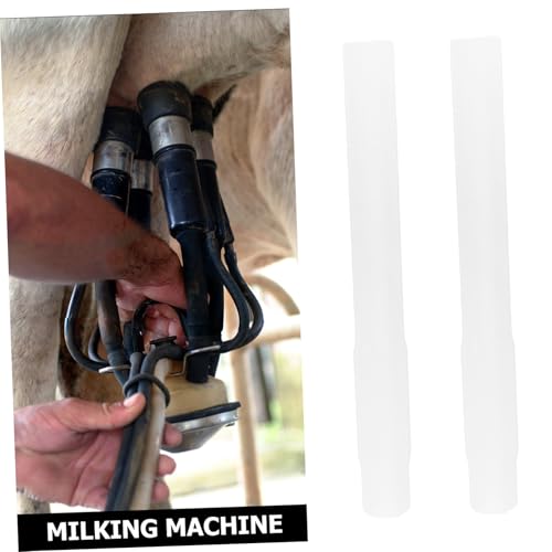 Mikikit 4pcs Rubber Milk Tubes for Milking Machines Durable Dairy Cow Breasting Pipe Easy Installation and Replacement Sturdy Rubber Hose for Seamless Farm Operations