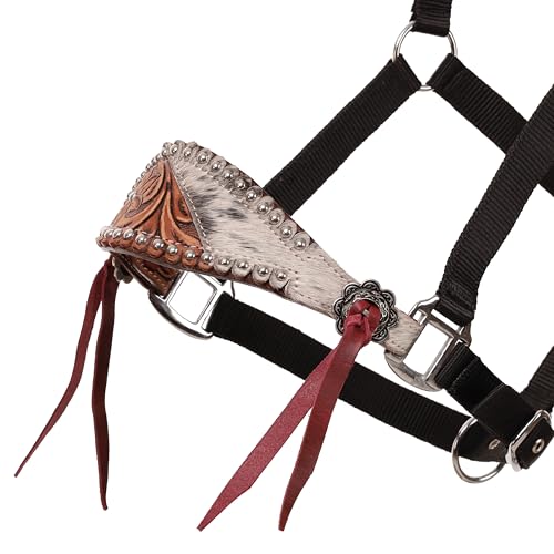 Showman Cowpuncher Black Nylon Bronc Halter