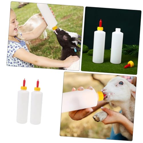 BESPORTBLE 2sets Daily Use Nursing Bottles Goat Milk Bottle for Calf Piglet Safe Easy to Clean Feeding Containers