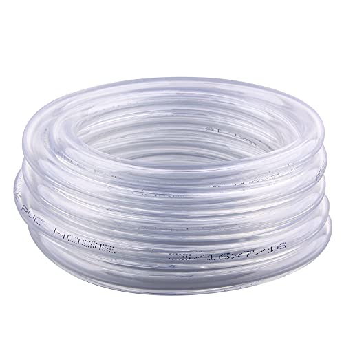 DERNORD PVC Tubing 3/16"ID X 7/16"OD Flexible Clear Vinyl Hose 10 Feet for Food Grade - size: 10 Feet, style: 3/16"ID X 7/16"OD