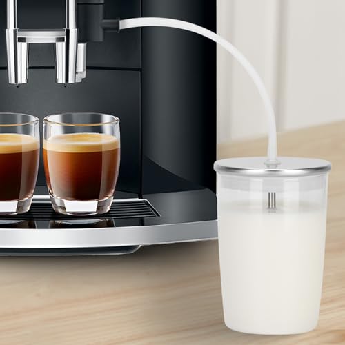 Glass Milk Container for Jura, 16.9oz Clear Glass Milk Container Compatible with Jura Coffee Machine Models: Z8,Z6,J6,S8, S80, E8,GIGA X8cG2/X8G2/X3cG2/X3G2/5,X8,X10,WE8,W3,X7,ENA 8,Micro 90,E6,D6 - style: Container