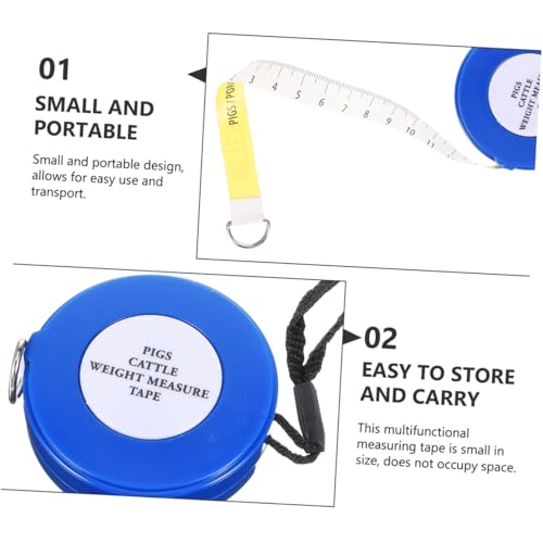 Animal Weight Tape Measure 2.5m Multipurpose Cattle Pig Goat Body Measuring Tape for Livestock Weight and Girth Measurement in Farm Use Style