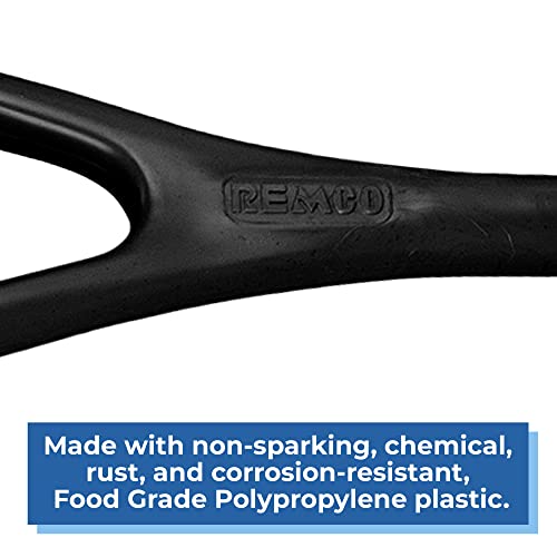 Remco Hygienic Square Point Shovel, Polypropylene Blade, 28 in L, Black Polypropylene Handle 69829-1 Each - color: Black, size: 14 inch Blade
