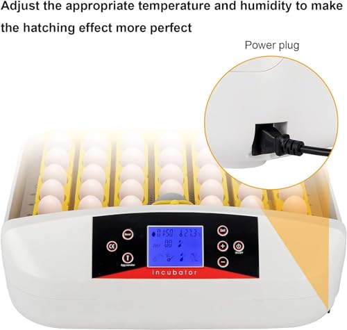 Egg Incubator, with Humidity Display and Egg Candler, Automatic Egg Turner for Hatching Chickens(42 Egg)