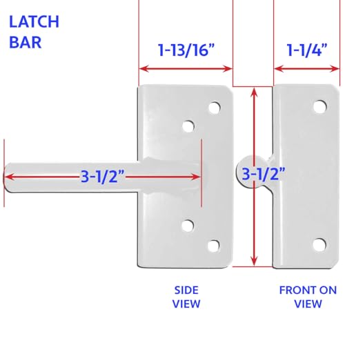 White Vinyl Fence Single Gate Hardware Kit - 2 Hinges with Mounting Hardware and 1 Latch (Case of 6) - size: White - Case - 6 Count