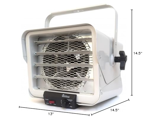 Dr. Infrared Heater DR-966 240-Volt Hardwired Shop Garage Commercial Heater, 3000 Watt / 6000 Watt - size: 14.5 Inches