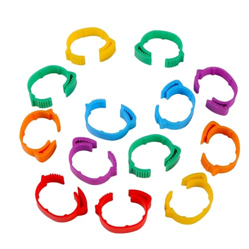 Chicken Foot Ring Adjustable Size Poultry Leg No Number Buckle ID2.0~2.4cm Plastic Chick Duck Goose Feeding 70 Pcs for Easy Flock Management(Green) - color: Green
