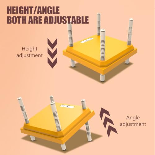 Heat Lamp for Chicks, Chick Brooder Heat Plate, Adjustable Height & Angle Chick Warmer, Energy-efficient Heating Plate for Chicks, Orange Yellow, Brooder