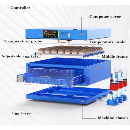 Automatic Eggs Incubator, Large Incubators for Hatching Eggs with Automatic Egg Turning & Temperature Control, Poultry Hatcher Machine for Chicken Duck Goose Quail Bird (128 Eggs) - size: 128 Eggs