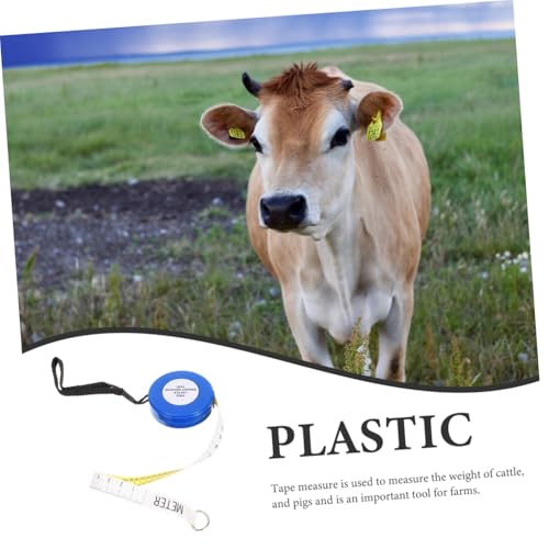 Animal Measuring Tape 2.5m for Goat, Cattle, Pig Weight Body Measurement, Blue Sturdy Livestock Tape for Farm Use Style