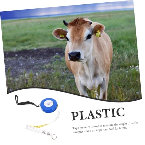 WOONEKY Multipurpose Animal Weight Tape Measure for Goats and Pigs Tearproof Retractable Measuring Tape for Chest and Waist Portable Veterinary Tool for Farm Cattle and Livestock
