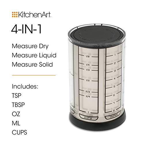KitchenArt Professional Series 2 Cup Adjust-A-Cup, Champagne Satin, Adjustable, 1/8 to 2-Cup - color: Satin