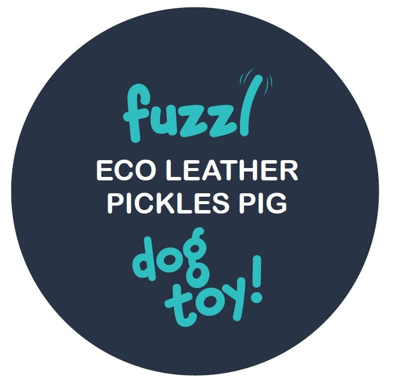 Fuzzl Eco Leather Pickles Pig Natural and Tough Dog Toys - Long Lasting Chew Toys for Aggressive Chewers - Strong Dog Toy for Dogs and Puppy - style: Leather Pig
