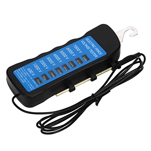 Electric Fence Tester, Digital Electrical Fence Voltage Tester, Handheld Fence Fault Finder, Multi Light Voltage Detection, Fence Voltmeter Troubleshooter for Farm Tools, 7000V