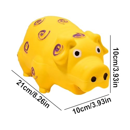 Indestructible Dog Toy, Pig Dog Toys with a Oinks Sound Squeaker, Interactive Rubber Pig Dog Chew Toy, Tough Dogs Toys with Natural Latex, Puppy Chew Toys for Teething, Dog Toys for Aggressive Chewers