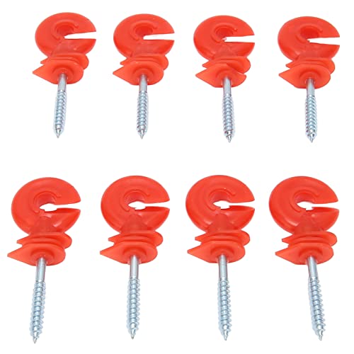 50PCS Fence Insulator, 9.5 X 4.5cm Electric Fence Insulator Screw, Insulator Fence Ring Post Wood Post Insulator, Sun Protection, Rain Protection, Strong and Durable for Electronic Fence
