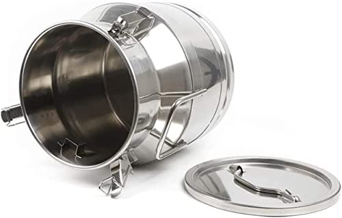 12-60L Milk Can 304 Stainless Steel Milk Transport Can Milk Bucket Wine Pail Barrel Tea Canister Tote Jug with Sealed Lid Heavy Duty Liquid Storage Container,20L,50L(13.16 Gallon)