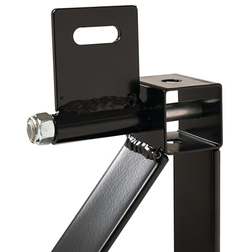 Weaver Livestock Triangle Fan Mounting Bracket, Barn Fan Mount with Adjustable Airflow Control, Black Metal Wall Mount Pivot Bracket, 15.25 x 13.5 in