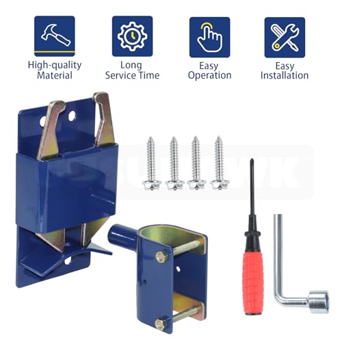 2 Way Farm Gate Latch for Metal Tube Gate 1-5/8" to 2" Diameter, Blue, Replaces S16100300 Two Way Gate Latch - color: 1x S16100300