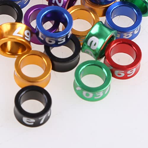 50 Pieces Chicken Leg Rings Colorful Turkey Identification Leg Bands Poultry Metal Leg Bands 5mm Clip for Pigeons Birds