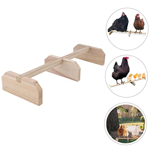Mipcase Wooden Chicken Perch Stand Toy for Hens Roosting Bar for Chickens Sturdy Bird Stand Accessory for Pets for Parrots and Small Birds