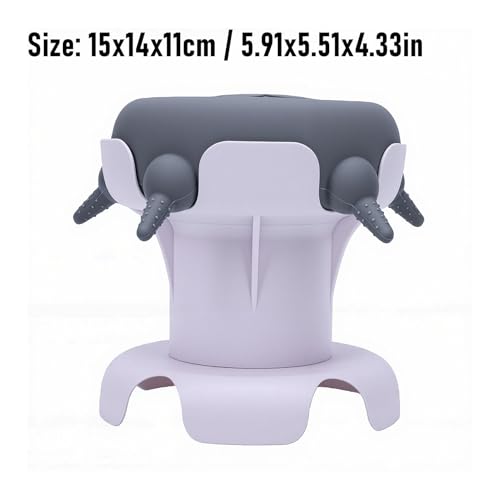 Pssopp Silicone Puppy Nursing Station Pet Milk Feeder Station, Silicone Puppy Nursing Feeder Milk Bowl for Newborn Rabbits Kittens Other Animals Feeding Supplies (Grey) - color: Grey