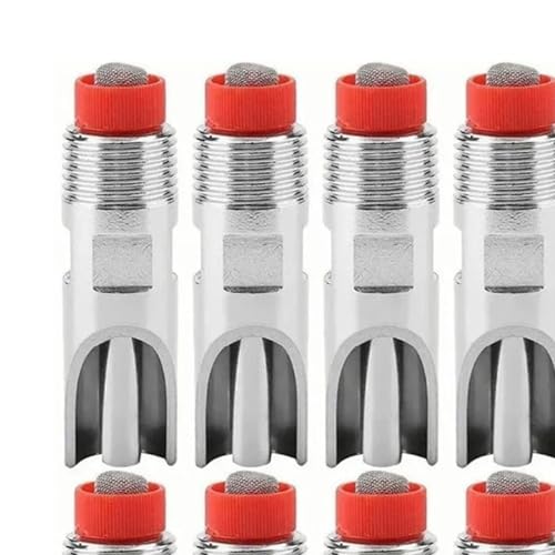 10 Pcs Stainless Steel Nipple Waterer for Cattle Horses Pigs Sows Dogs, Automatic Watering Drinker, with Brass Tips, Leak Prevention, Suitable for Large Animals, Easy to Use