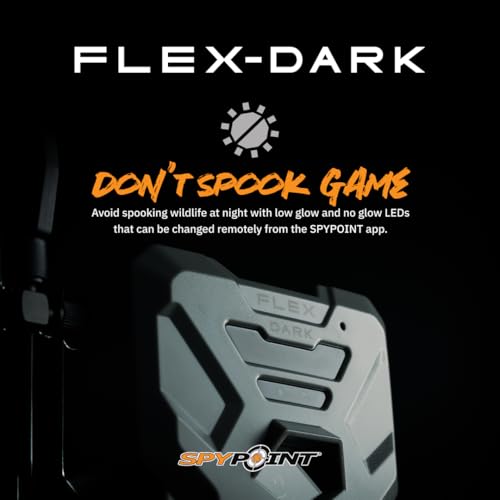 SPYPOINT Flex-Dark Cellular Trail Camera, 40MP Photos, 1080p Video + Sound, No-Glow Game Camera, Hunting Night Vision, Motion Activated,100ft Detection, No WiFi Needed Trail Cam - color: Camera only, size: Pack of 1