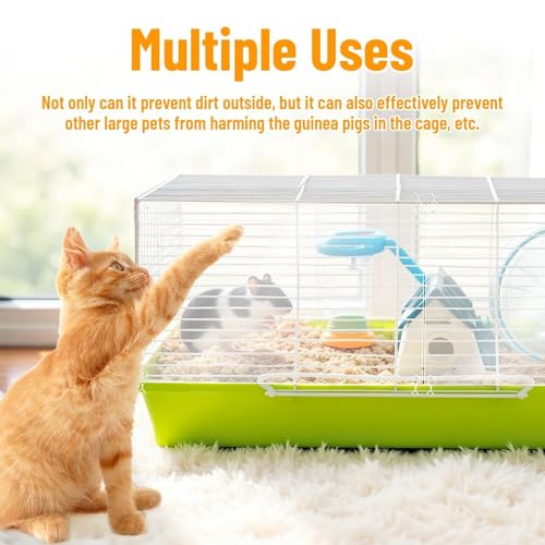 PETKNOWS 12 Pack Pet Cage Liner Protection Rabbit Cage Urine Guard Clear Cage Edge Liner Guinea Pig Side Lining Habitat Siding Cage Accessories, 11.8 inches x 9.8 inches Bedding Litter - color: Transparent, size: 30X25 CM