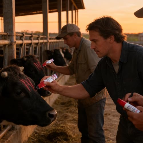 Livestock Marking Pen | 3 Pieces Livestock Identification Markers | Agricultural Sheep Marker | for Cattle Cow Sheep Lamb Calf Goat Farm Agriculture