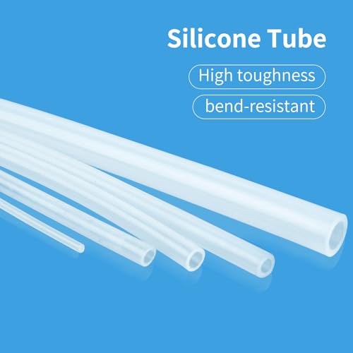 Peristaltic Pump Silicone Tubing 1/4" ID*3/8"OD*3m, food grade High-temperature resistant & wear-resistant transparent silicone hose, made with platinum curing process, 17# - size: 1/4"IDx3/8"OD, style: 3meter