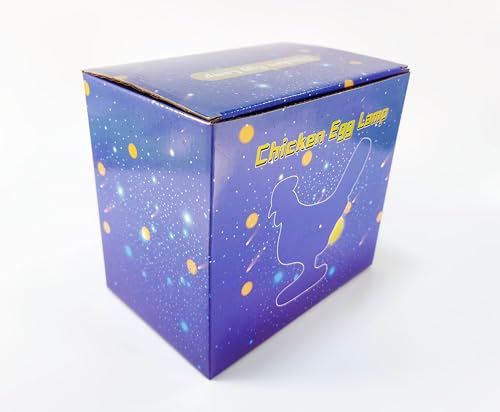 Chicken Egg Lamp, 3D Resin Chicken Lamp, Hen Laying Egg Lamp with Color Gift Box, Lifelike LED Egg Lamp, Funny Easter Christmas Birthday Gift for Friends (d) - color: d
