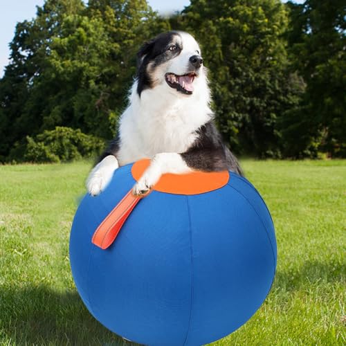MiOYOOW 18" Large Horse Balls, Anti Burst Dog Herding Ball Self-Entertaining Pet Training Ball for Horses Dogs Goats Lamb Outdoor Entertainment