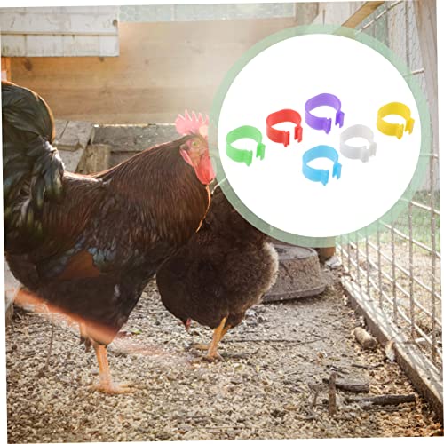 MERRYHAPY Bird Leg Band 120pcs Chick Foot Ring Poultry Marking Ring for Chicken Duck Goose Serial Number for Easy Identification Random Color