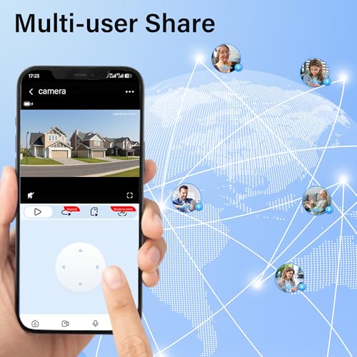 Security Camera Wireless Outdoor: Dual-Lens Solar Camera Outdoor/Home/Dome, 360° Live View, WiFi Camera Home Surveillance with 2K Full Color Night Vision,2-Way Audio,PIR Motion - style: Wi-Fi