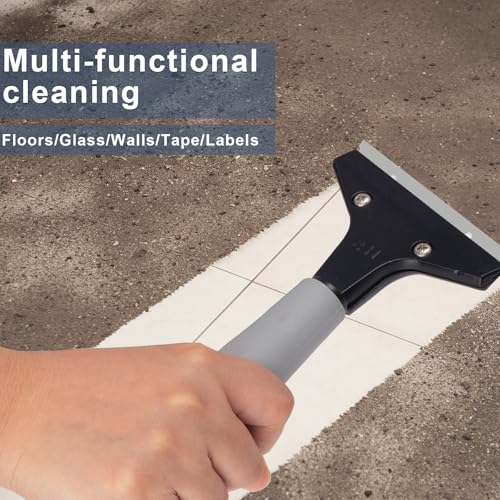 Floor Scraper Long Handle, 31" to 61" Gum Scraper Tool for Floor Cleaning Tile Wall Gum Paint with 4 inch Scraper Blade Long Handle Sturdy and Durable (31“-61”) - size: 31“-61”