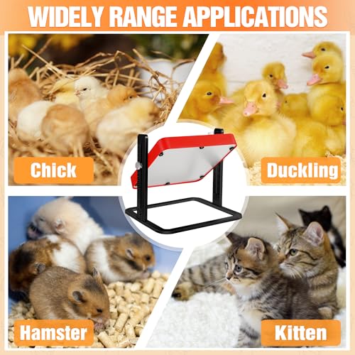 Tepsmigo Chicken Coop Heater, Chicken Heater, Brooder Plate for Chicken Coop Accessories, with Adjustable Temp, Height and Angle, Chicken Heater for Coop, Temp Pet Warmer for Ducklings Kitten Puppy