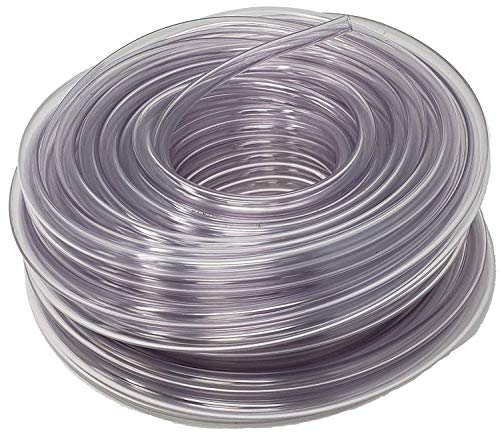 Food Grade Crystal Clear Vinyl Tubing, 1/2-Inch ID x 5/8-Inch OD, 100-FT, Made in USA - size: 100 Ft
