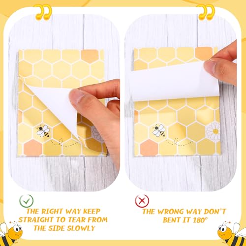 24 Pcs Bee Sticky Notes with Pens Bee Themed Gifts Self Adhesive Notepad Cute Memo Notes Pads Black Ink Ballpoint Pen for Animal Lover Christmas Gifts Office School Students Teacher Supplies - style: Bee
