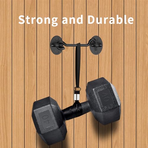 2 Pack Barn Door Latch Lock 3" Black Hook and Eye Latch with Screws, Rust-Resistant Metal Gate Latch for Window, Cabin Hooks, Sliding Door, Bathroom, Bedroom - size: 3 Inch